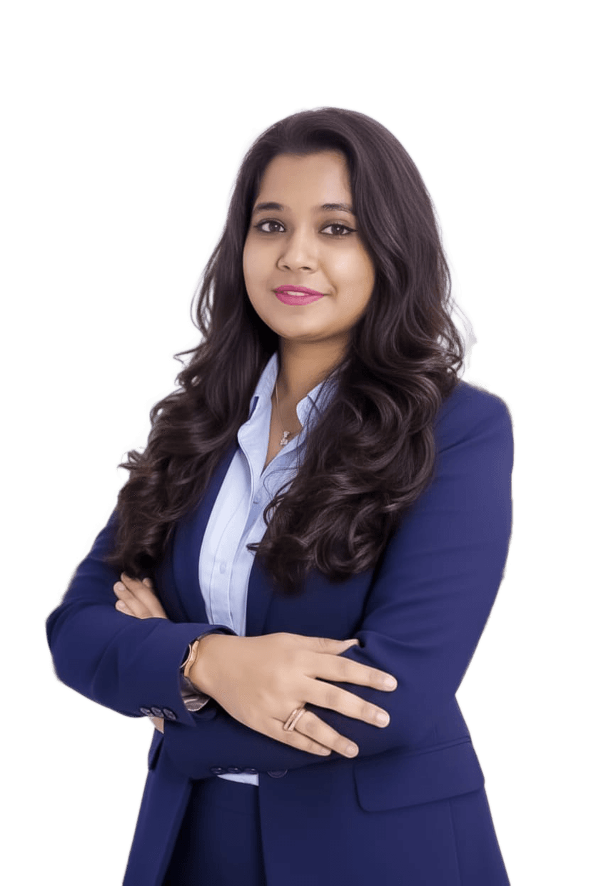Professional businessman in suit with crossed arms
