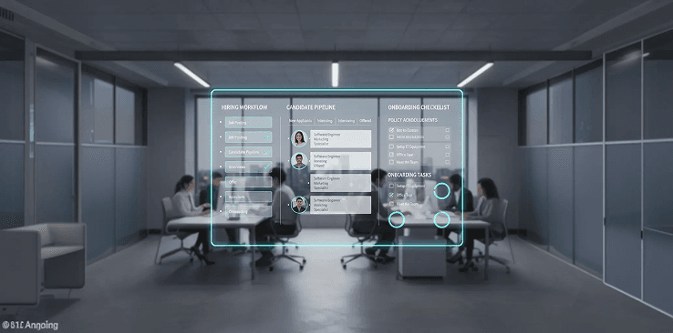 HRMS Dashboard - Employee data, charts, payroll, attendance, and KPI tracking