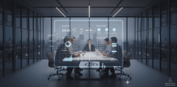 HRMS Dashboard - Employee data, charts, payroll, attendance, and KPI tracking